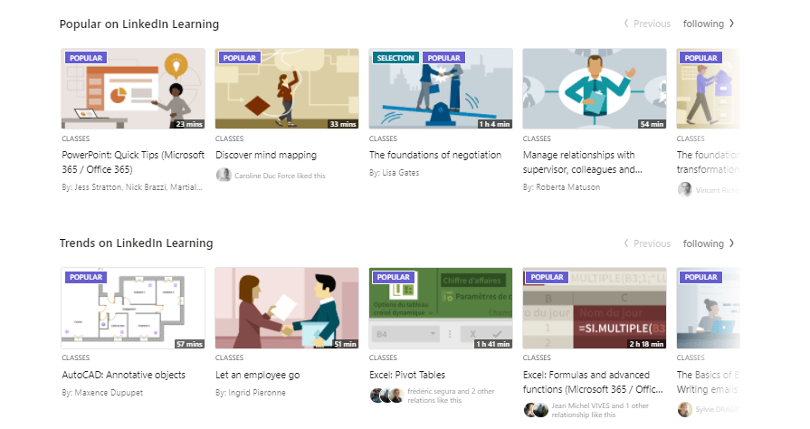 linkedin learning trending