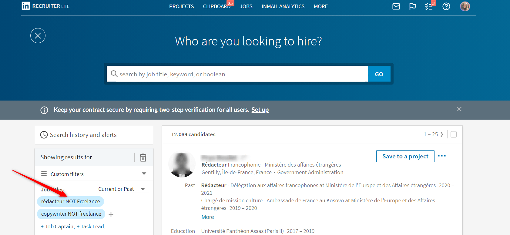 linkedin booleen search