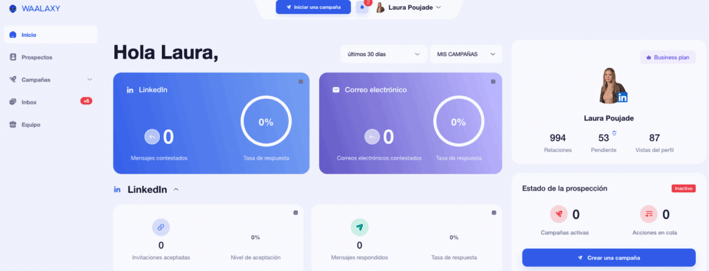 Waalaxy herramienta de automatizacion de linkedin