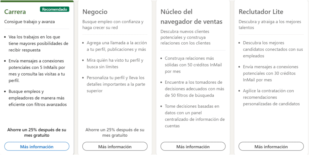 suscripción linkedin premium