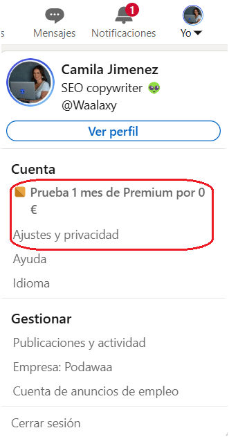 suscribirse a LinkedIn Premium