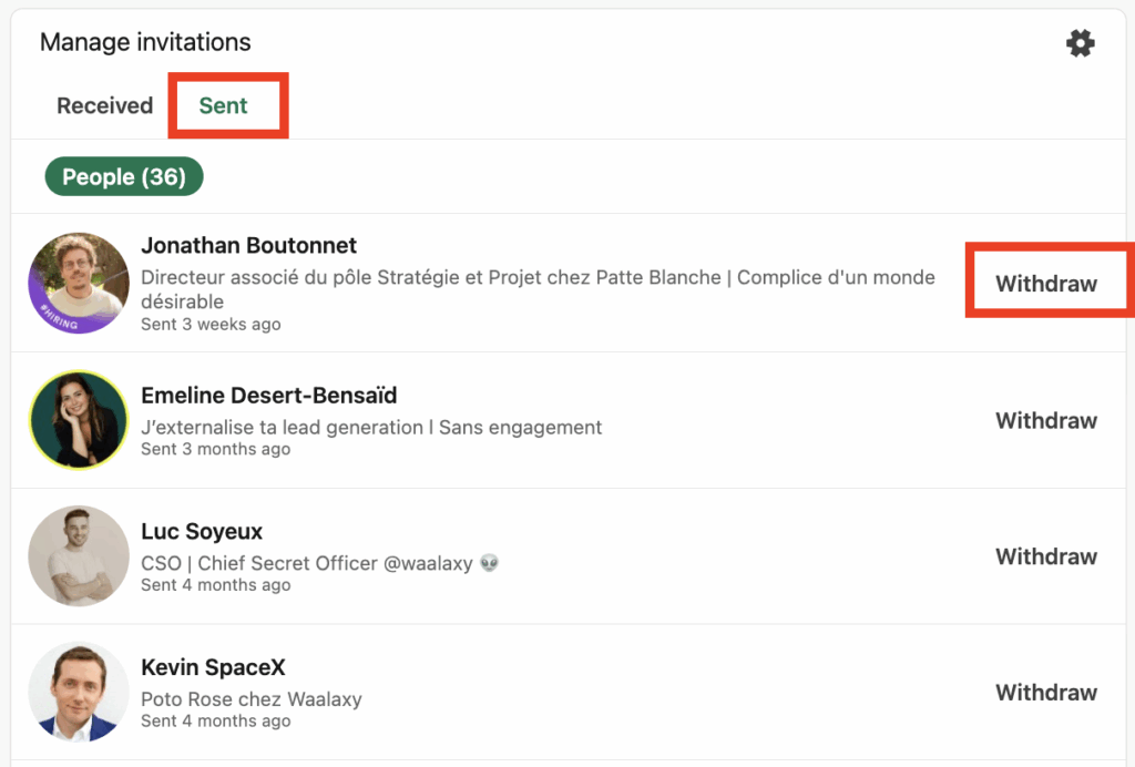Remove LinkedIn automated connection