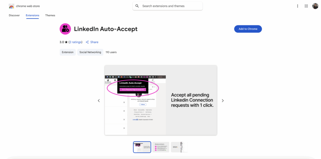 LinkedIn Auto Accept extension