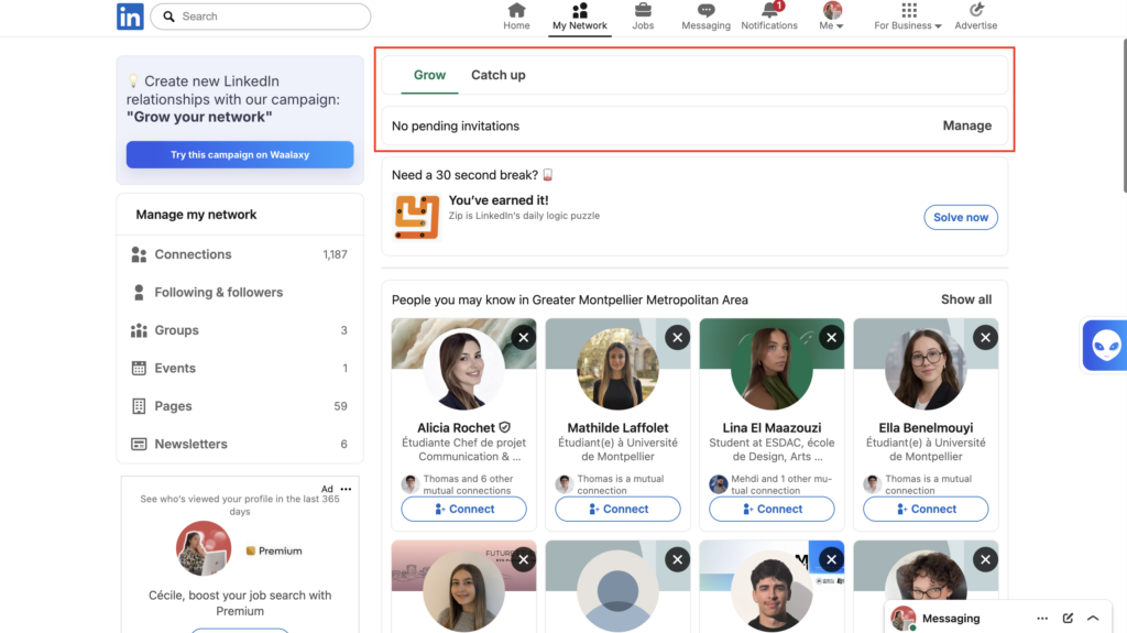 Manage automatic LinkedIn invitations