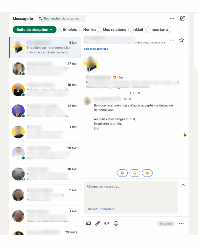 Modelo de mensagem de agradecimento no LinkedIn