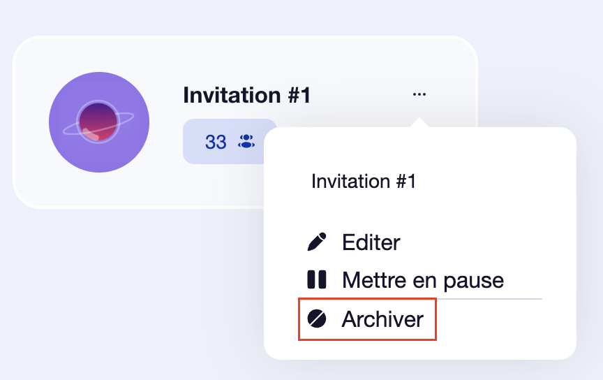 campagne Waalaxy archiver une campagne