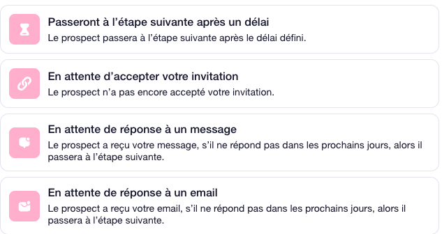 campagne Waalaxy attente de condition