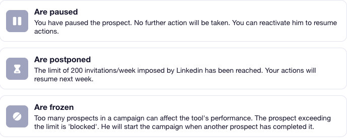 waalaxy campaign standstill prospects