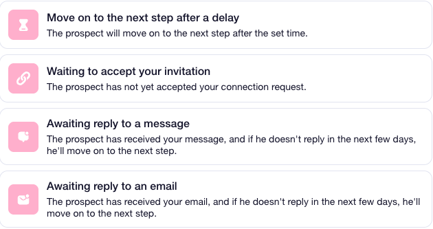 waalaxy campaign waiting for a condition