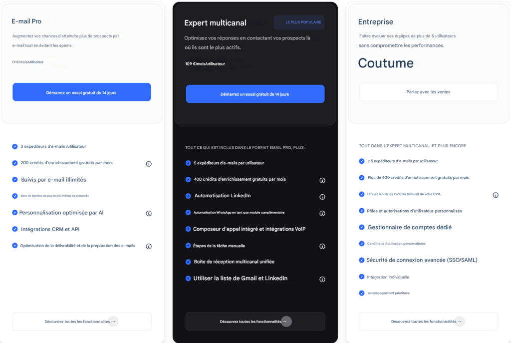 Dripify alternative Lemlist tarif