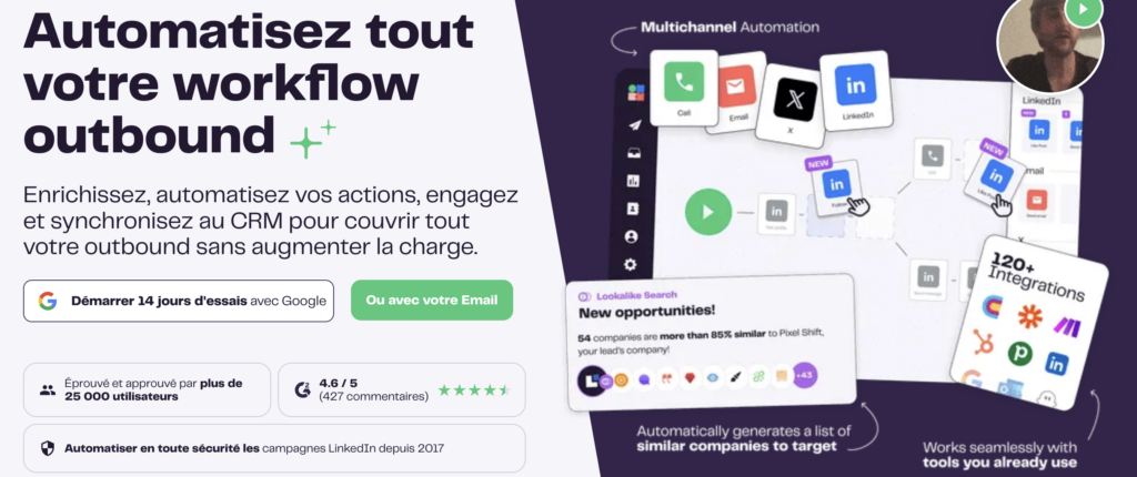 Dripify alternative outil LGM landing