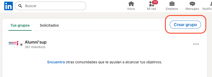crear un grupo sobre linkedin