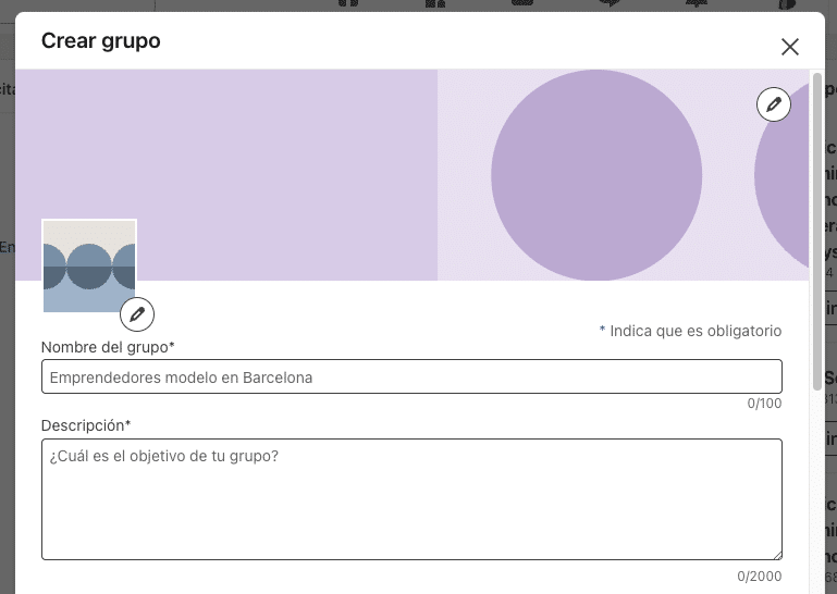 elegir el logotipo de su grupo en linkedin