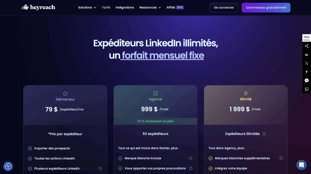 Heyreach tarifs