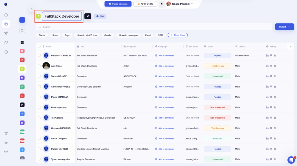  Rename a Waalaxy prospecting database