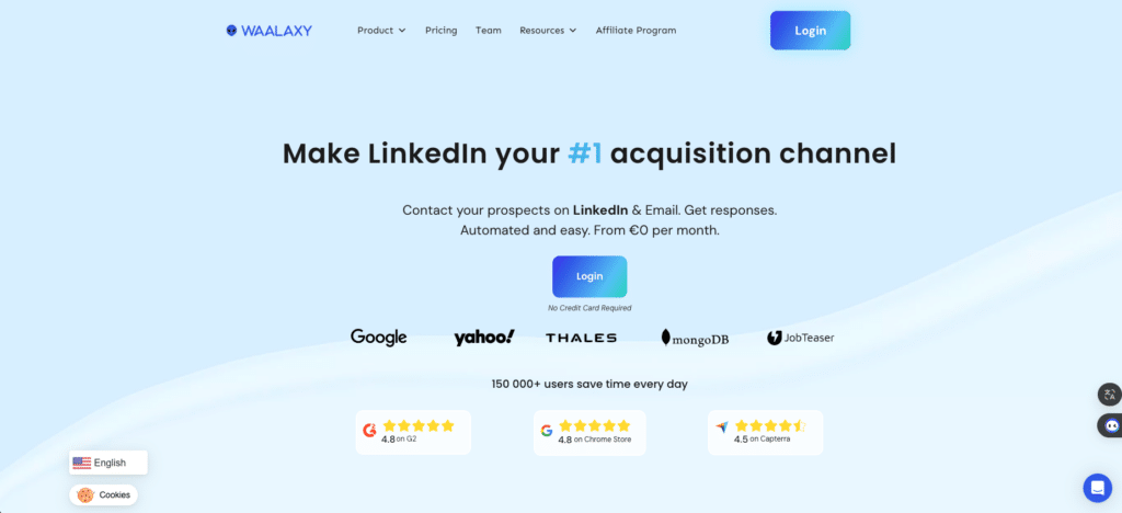 Waalaxy for LinkedIn automation.