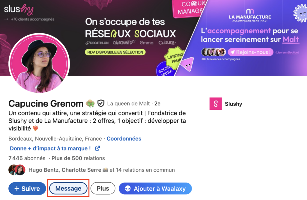Comment faire une demande de message LinkedIn ?