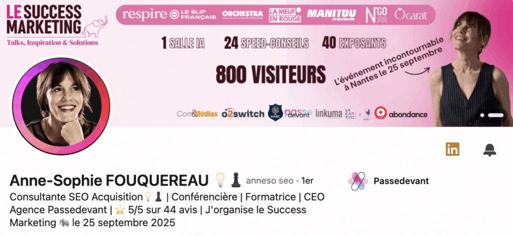 Titre de profil LinkedIn Consultant seo