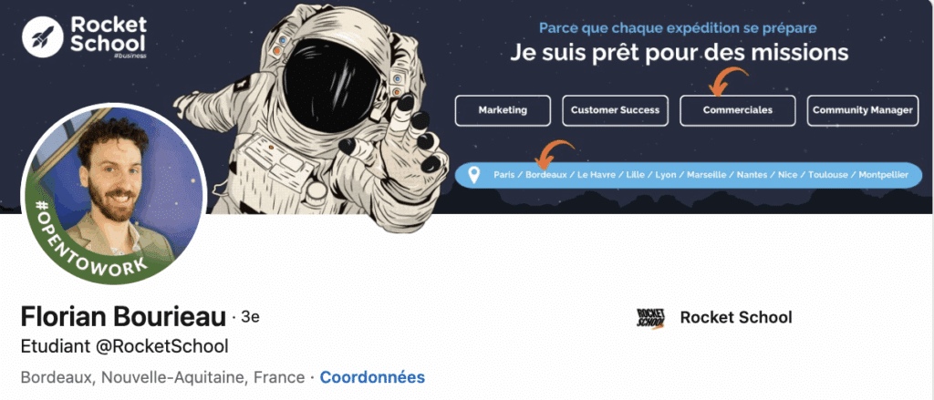 Titre de profil LinkedIn étudiant