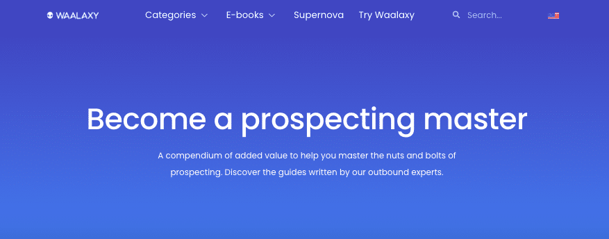 The homepage of the Waalaxy blog