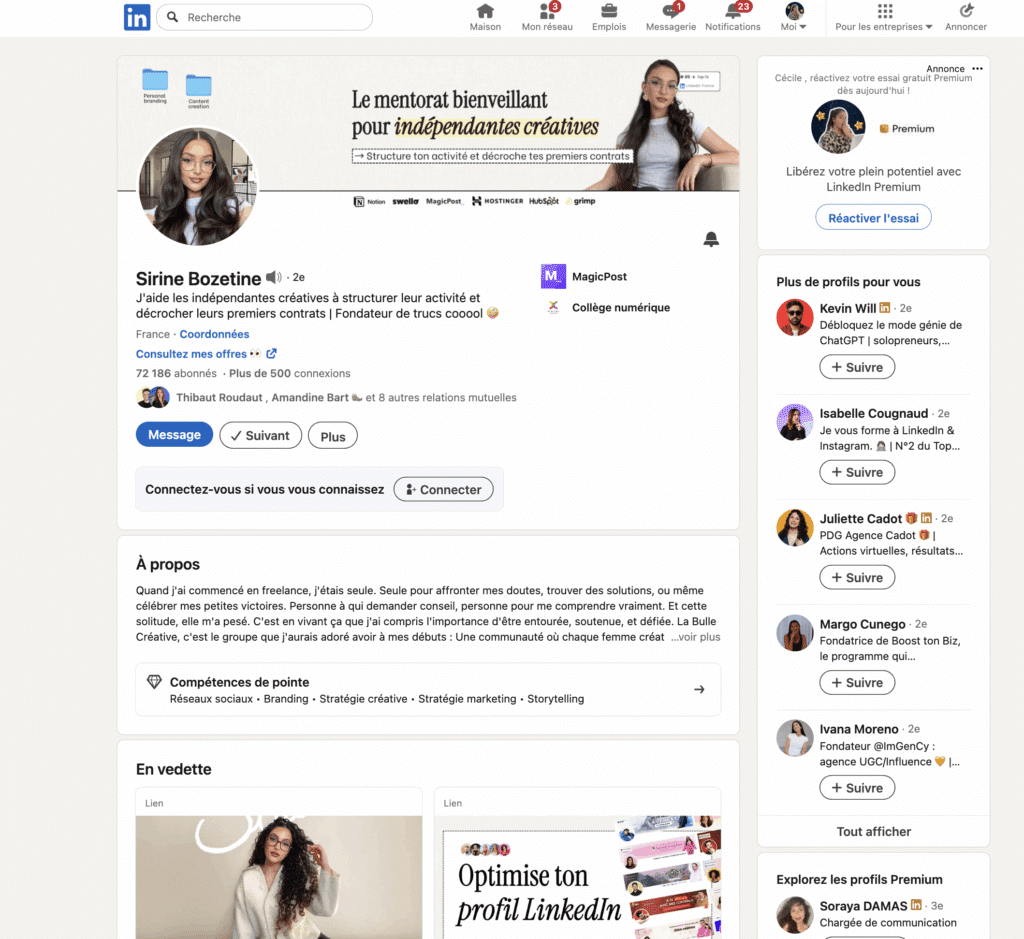 compte LinkedIn