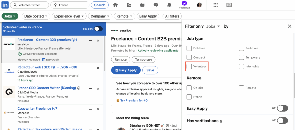 how to add volunteer experience on LinkedIn tuto 4