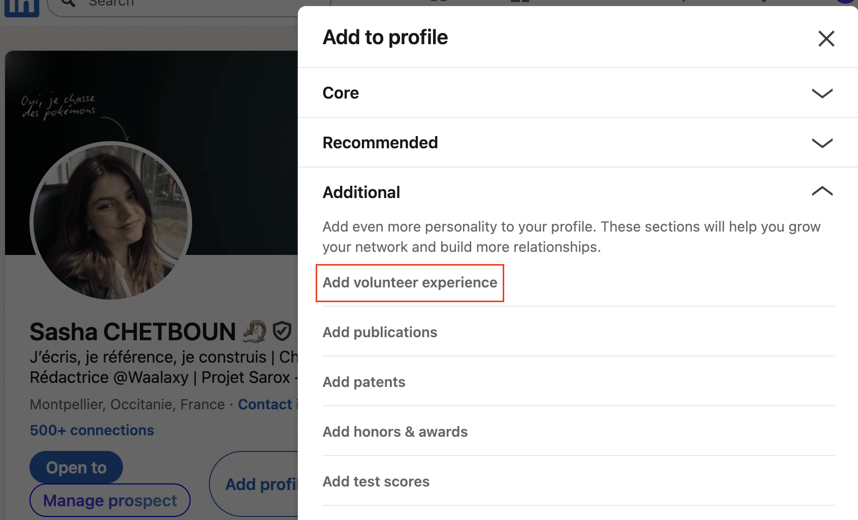 how to add volunteer experience to LinkedIn tuto 1