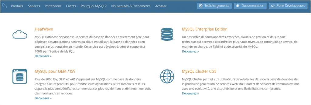 Base de données MySQL