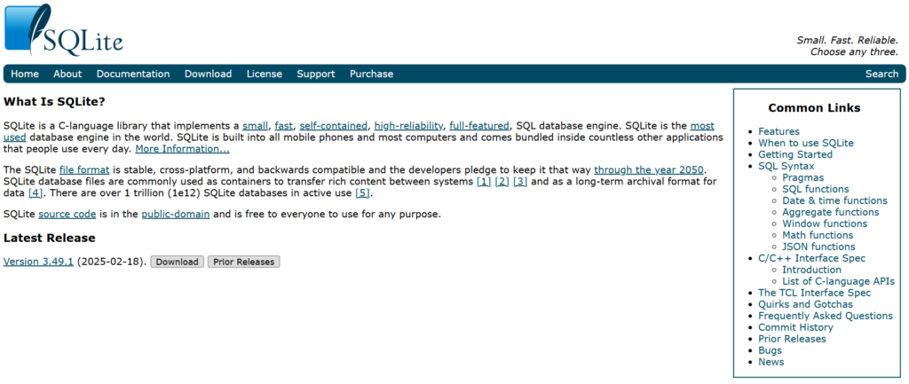 Database online gratuito SQLite