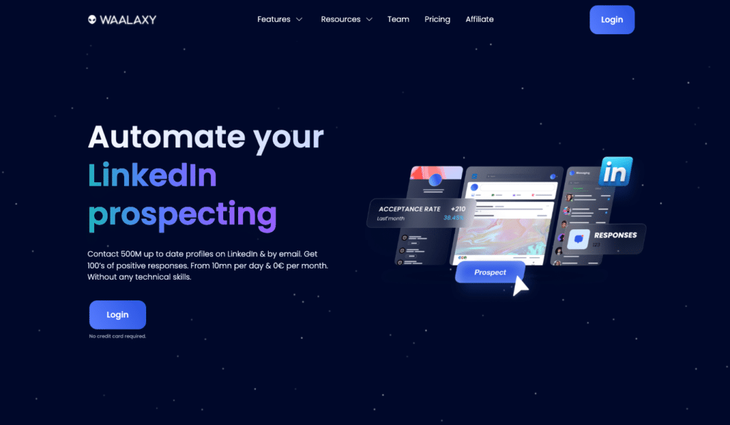 LinkedIn Automation for sales with Waalaxy.