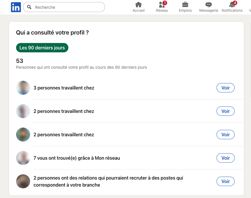profil anonyme sur LinkedIn