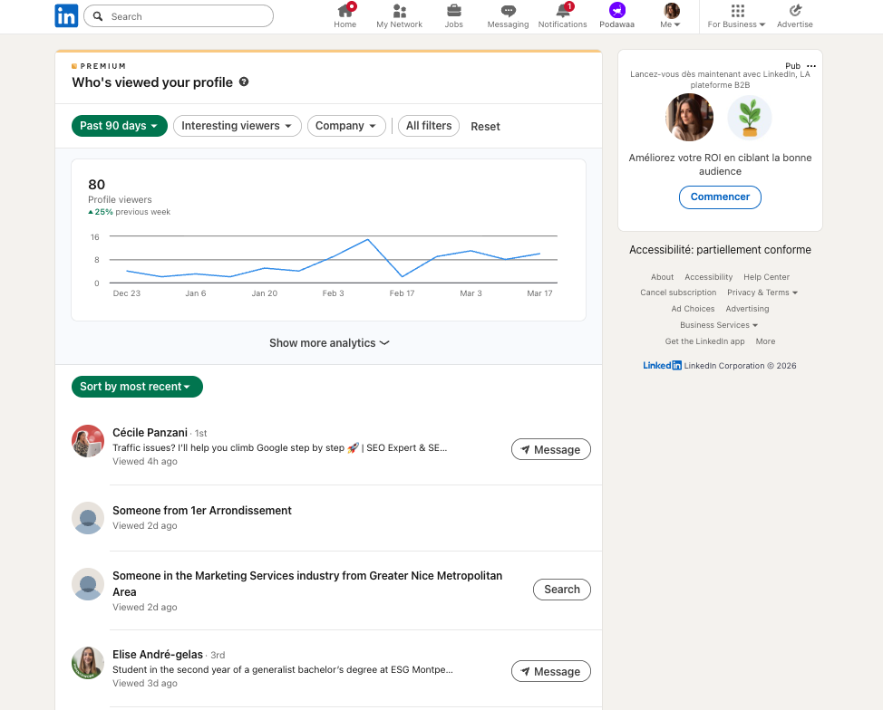 Who viewed my LinkedIn profile with premium 