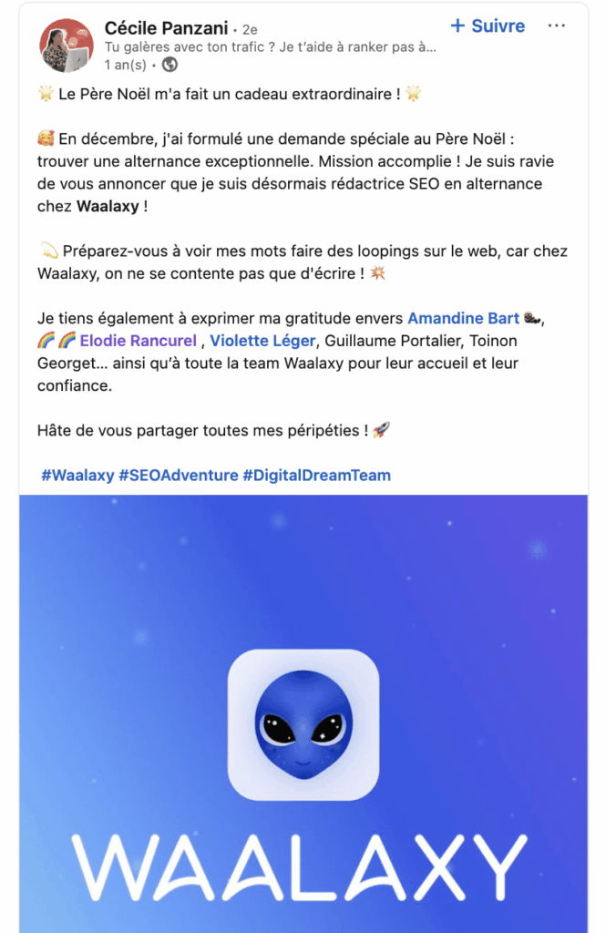 Esempio di hashtag