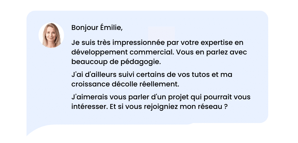 Exemple de message de demande de connexions.