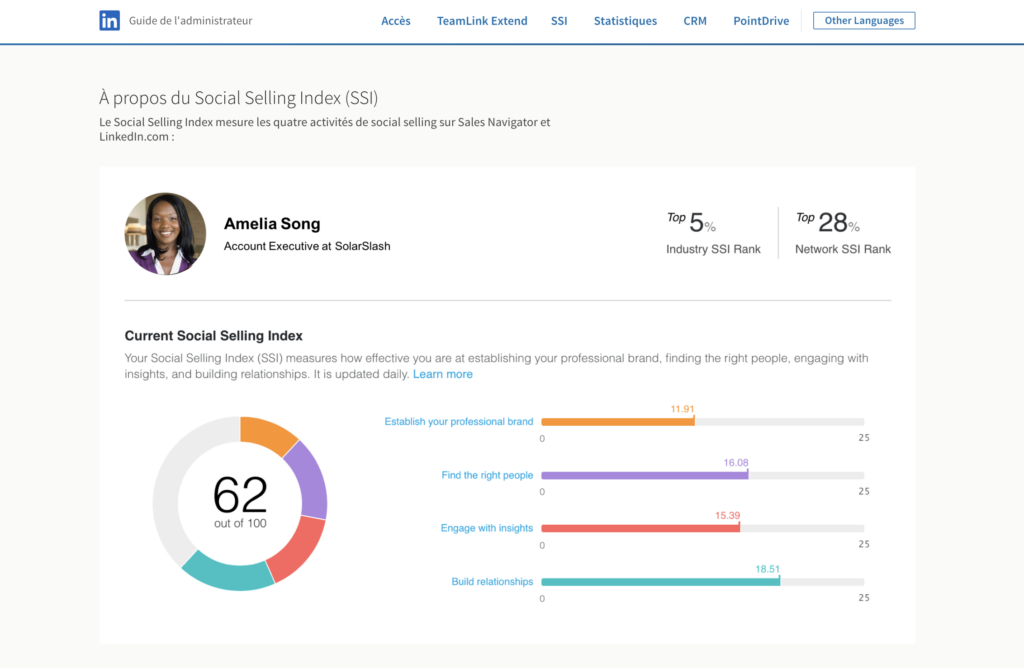 Outil gratuit LinkedIn : SSI