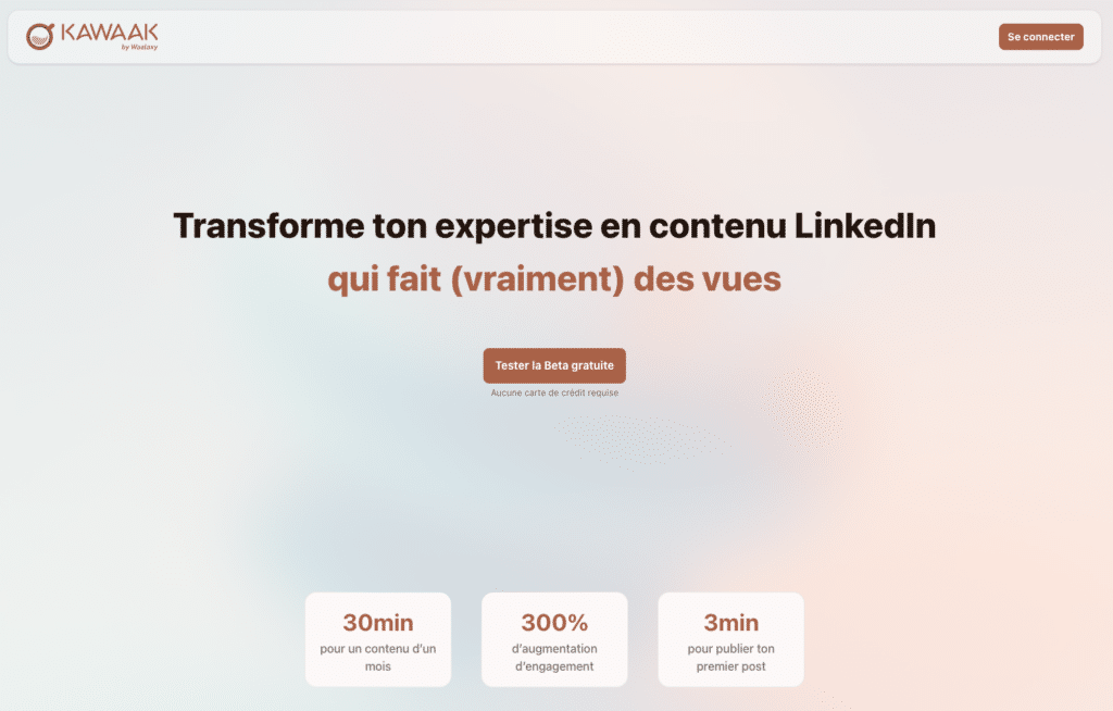 automatiser message LinkedIn - programmer post LinkedIn avec Kawaak