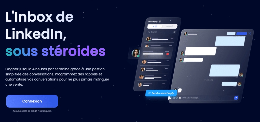 message automatique LinkedIn - inbox waalaxy