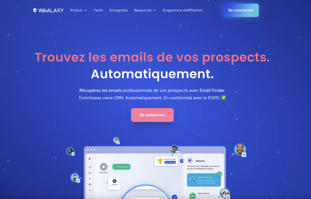 Faire du marketing sur LinkedIn et par Email avec Waalaxy.