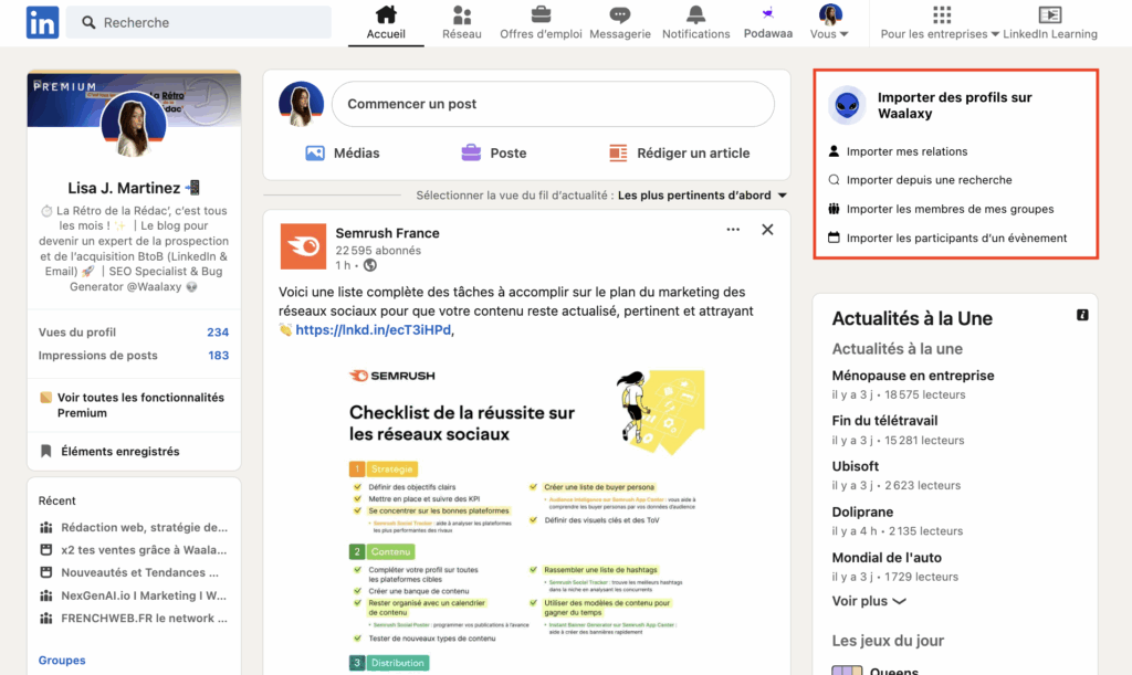 Auto-import contacts LinkedIn