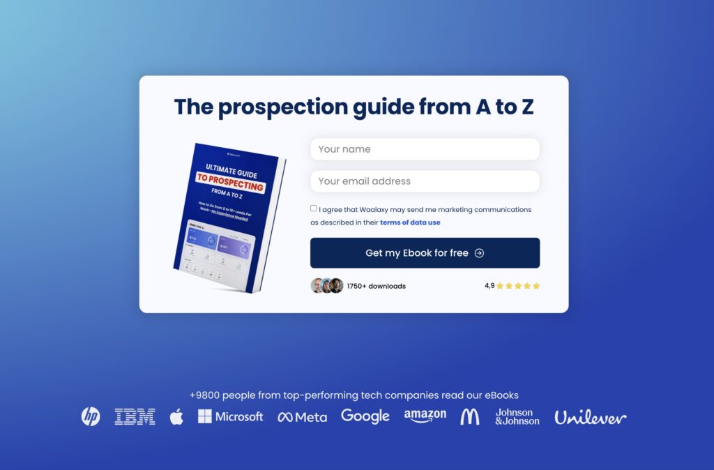 Example of an opt-in email form
