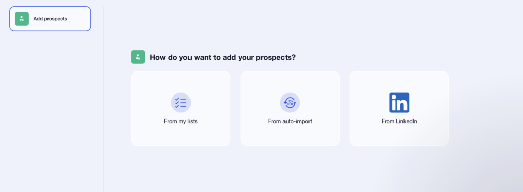 Add prospects to Waaalaxy campaign