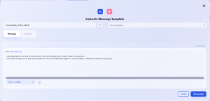 client-linkedin-connection-message-template