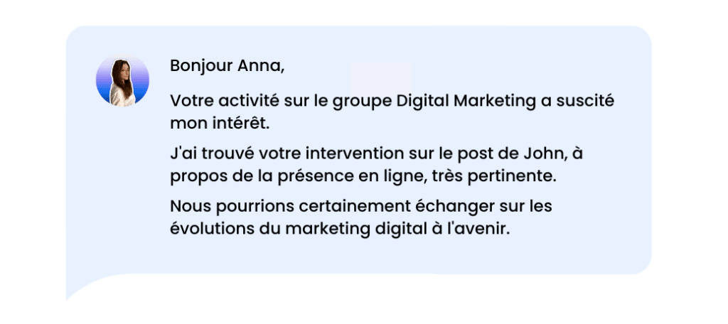 Modèles de message de connexion LinkedIn : Membre de groupe LinkedIn.