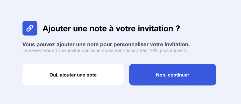 LinkedIn Automation : ajout de note à vos demandes d'invitations.