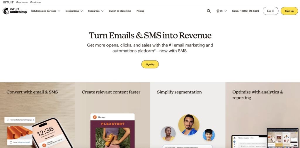 Templates for email marketing : MailChimp tool.