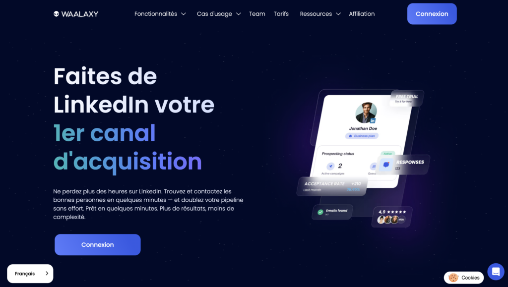 invitation LinkedIn automatique avec Linkedn