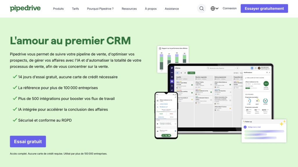 Pipedrive Outil de prospection commerciale pour gérer son pipeline
