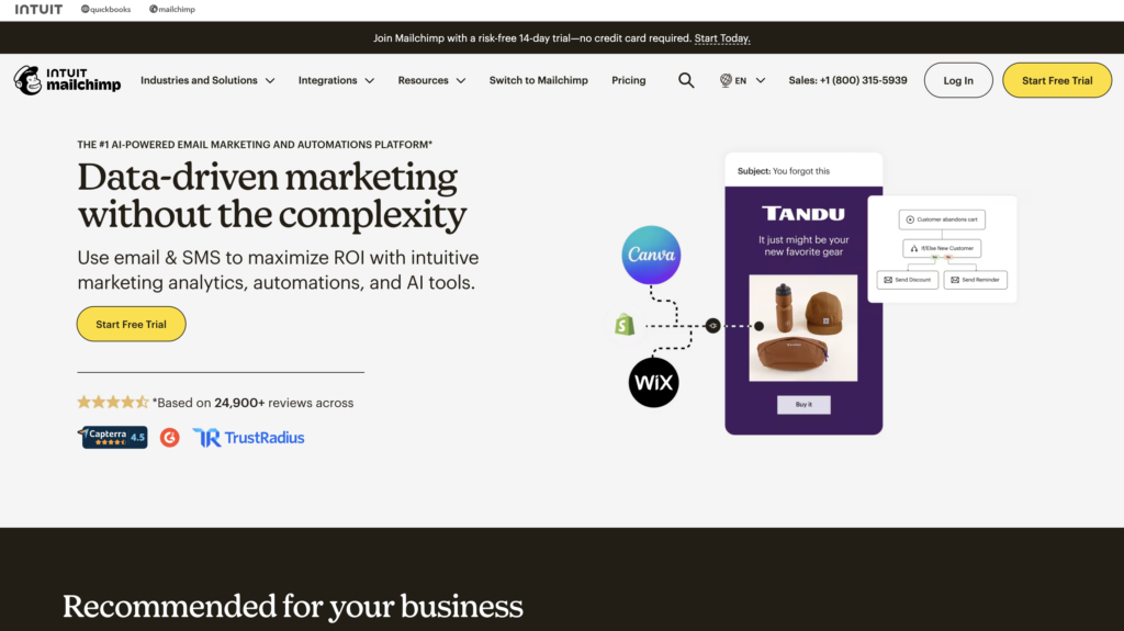  Email marketing prospecting tool Mailchimp