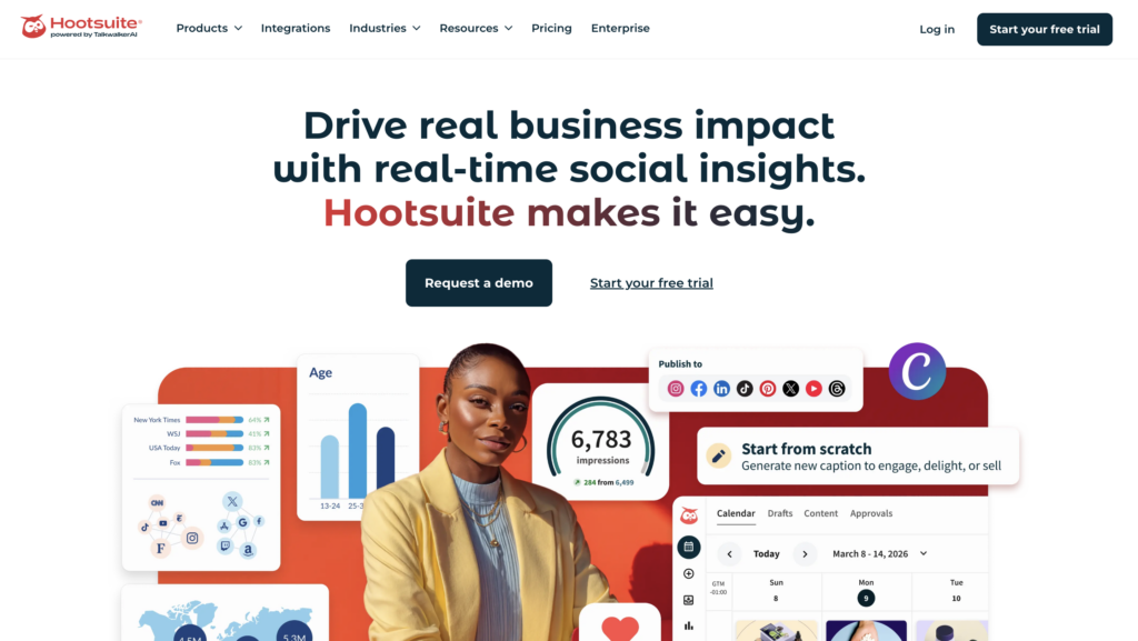 Hootsuite social selling sales prospecting tool