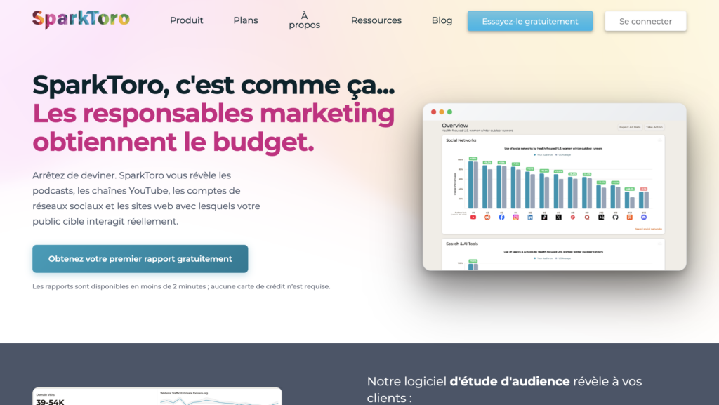 SparkToro outil de prospection commerciale trouver vos clients